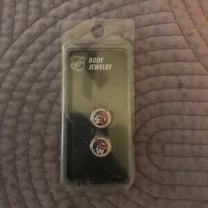 New York Islanders NEW Size 00 Gauge Surgical Steel Plugs NHL Hockey